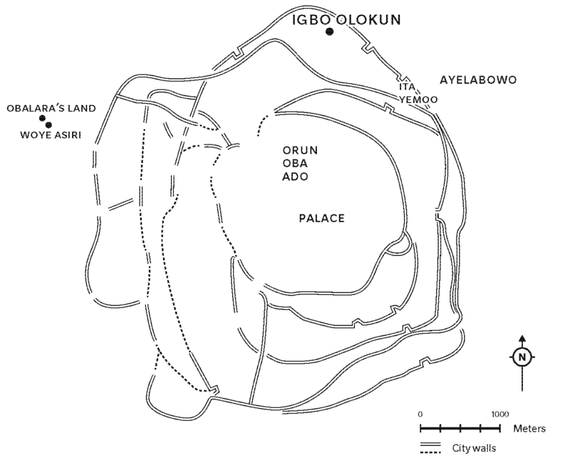 Locations of Igbo Olokun in Ile-Ife