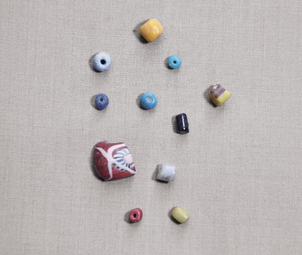 Assorted finished glass beads