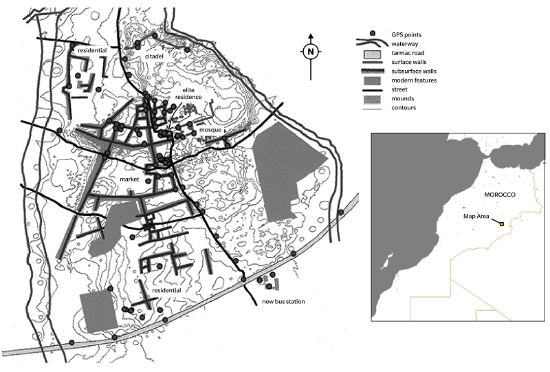 Map of central Sijilmasa